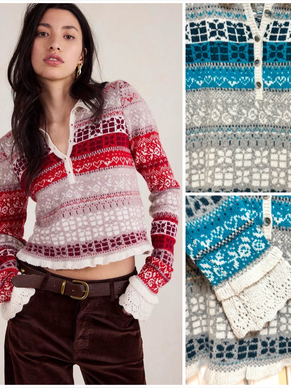 𝓯𝓹 Free People ~ 🌊 Gift Wrapped Henley Top